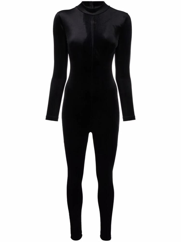 Alchemy x Lia Aram velvet-effect long-sleeve jumpsuit - Black Cover