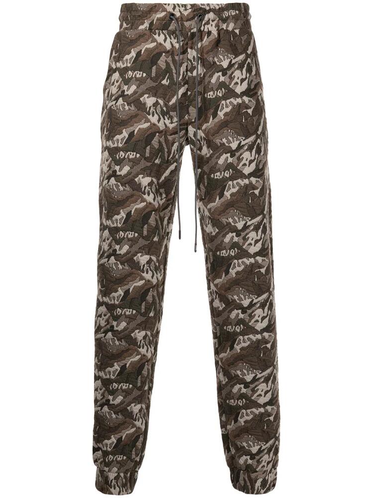 Mostly Heard Rarely Seen camouflage jacquard track pants - Brown Cover