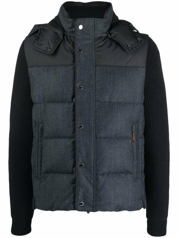 Moorer detachable-sleeve padded jacket - Blue Cover