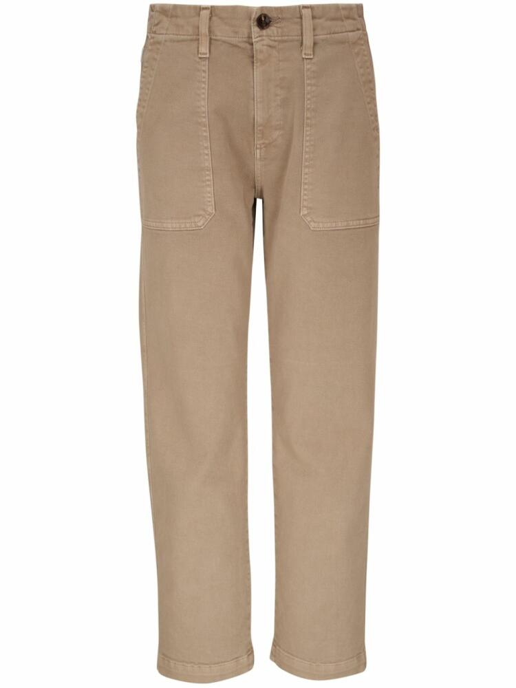 AG Jeans mid-rise straight-leg jeans - Neutrals Cover