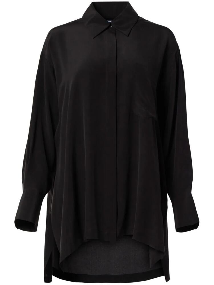 Equipment Emile dipped silk shirt - Black Cover