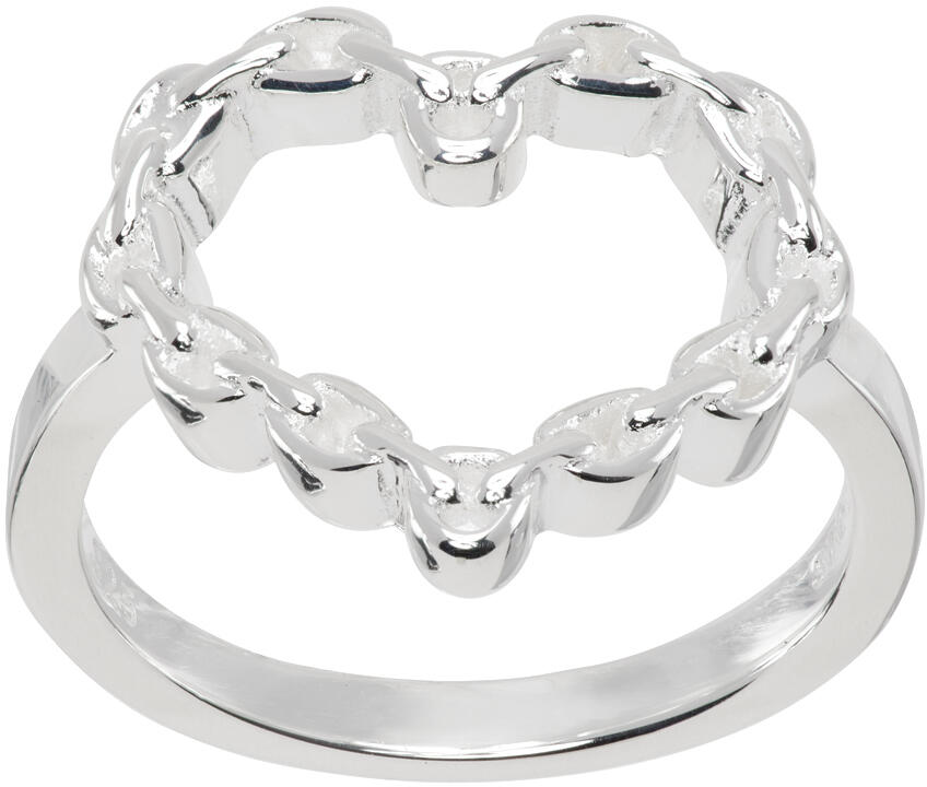 Stolen Girlfriends Club Silver Chain Heart Ring Cover