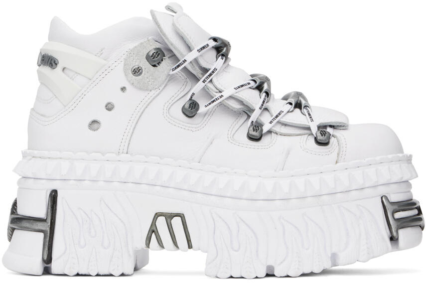 VETEMENTS White New Rock Edition Platform Sneakers Cover