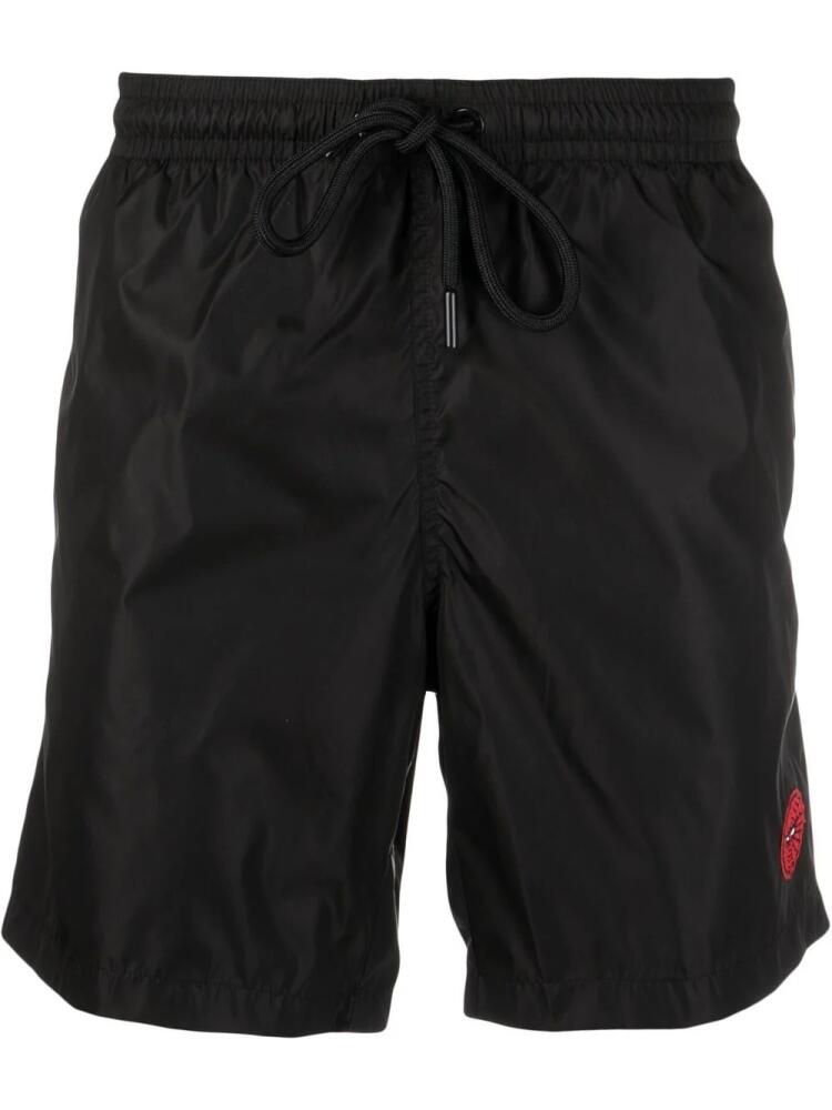 Moncler Spider Man logo-patch swim shorts - Black Cover