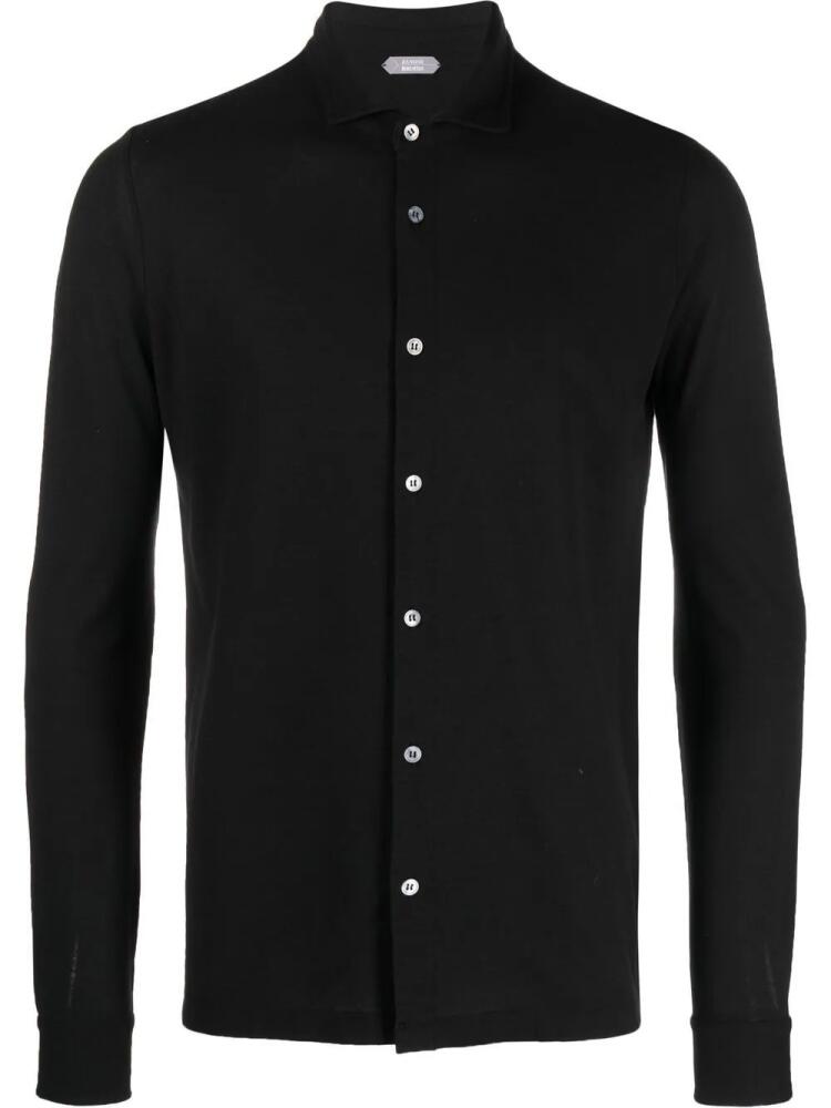 Zanone spread-collar shirt - Black Cover