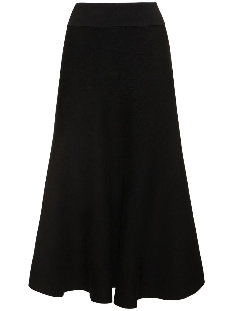 THE FRANKIE SHOP Gabrielle Viscose Blend Knit Midi Skirt Cover