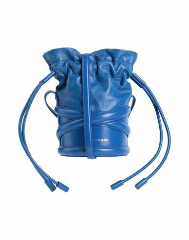 Alexander Mcqueen Woman Cross-body bag Bright blue Soft Leather Cover