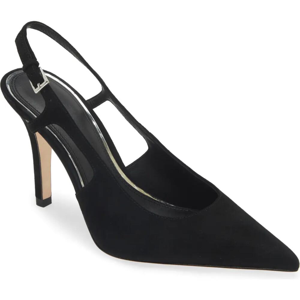 PAIGE Samara Slingback Pointed Toe Pump in Black Cover