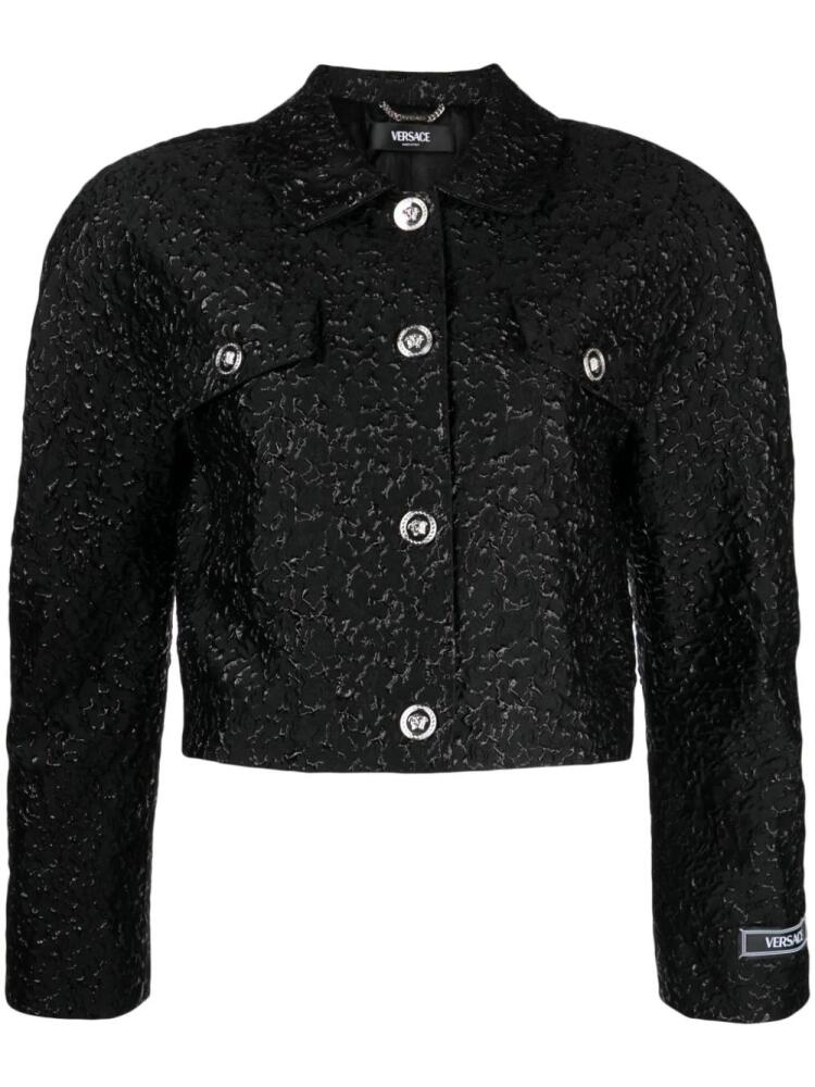 Versace Cloquet lurex blouson jacket - Black Cover