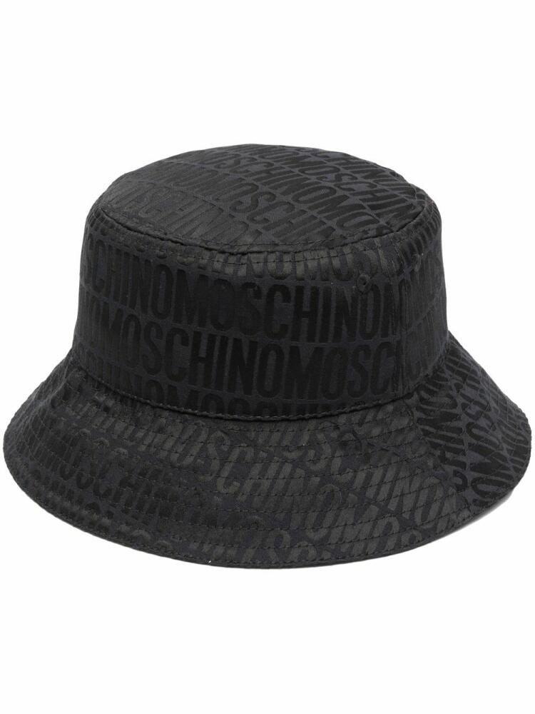 Moschino logo-print bucket hat - Black Cover