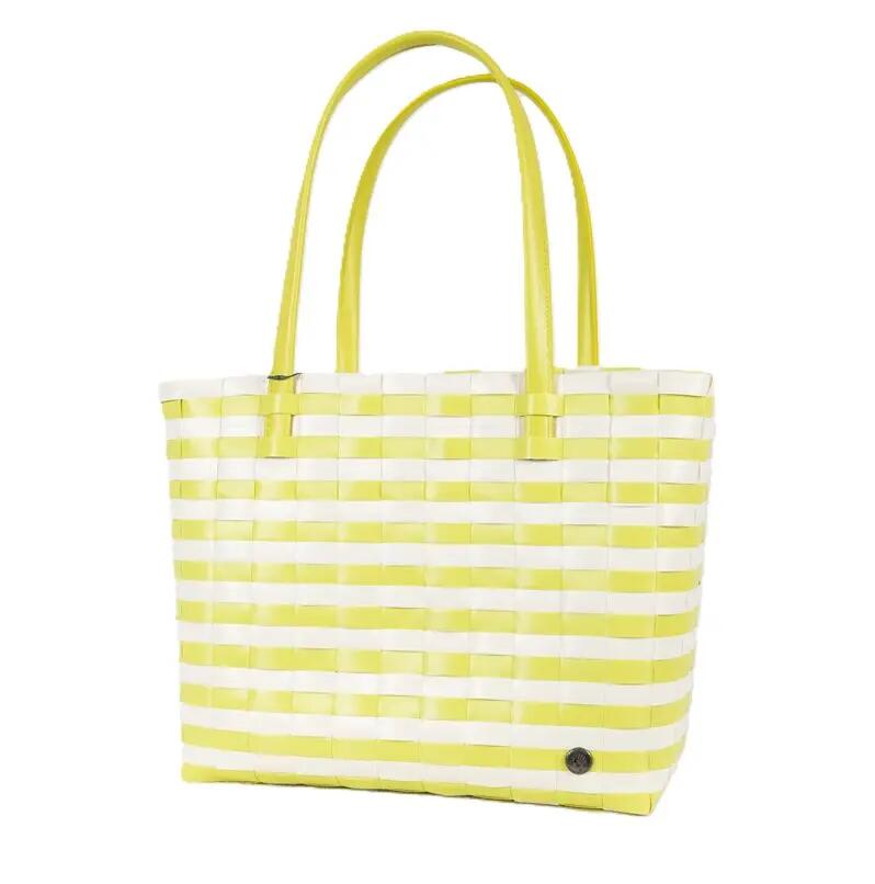 Handed By Sunny Bay Recycled Plastic Weekender Bag in Bright Green/pearl White Cover