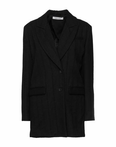 Nostrasantissima Woman Blazer Black Cotton, Linen, Viscose, Acrylic, Polyamide Cover