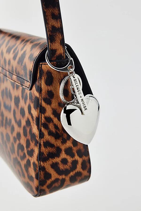 Silence + Noise Heart Charm Keychain in Silver Cover