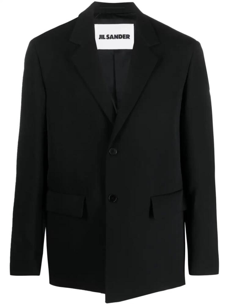 Jil Sander single-breasted wool blazer - Black Cover