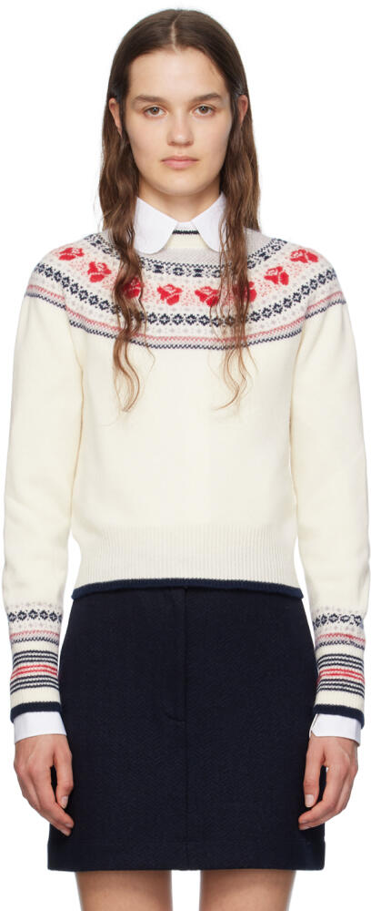 Thom Browne Off-White Rose Sweater Cover