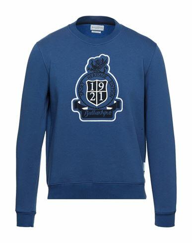 Ballantyne Man Sweatshirt Blue Cotton, Polyester Cover