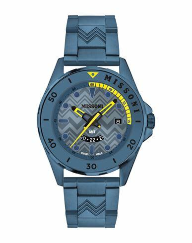 Missoni Missoni Gmt Bracelet Watch Man Wrist watch Blue Stainless Steel Cover