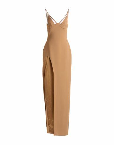 David Koma Woman Maxi dress Beige Acetate, Viscose, Elastane Cover