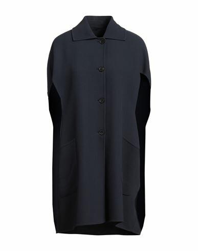 Fabiana Filippi Woman Overcoat & Trench Coat Midnight blue Merino Wool Cover