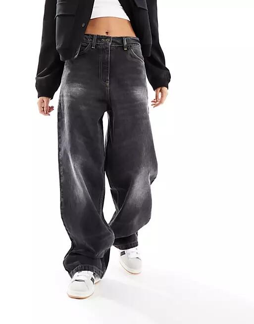 COLLUSION X015 baggy jeans in washed black-Brown Cover