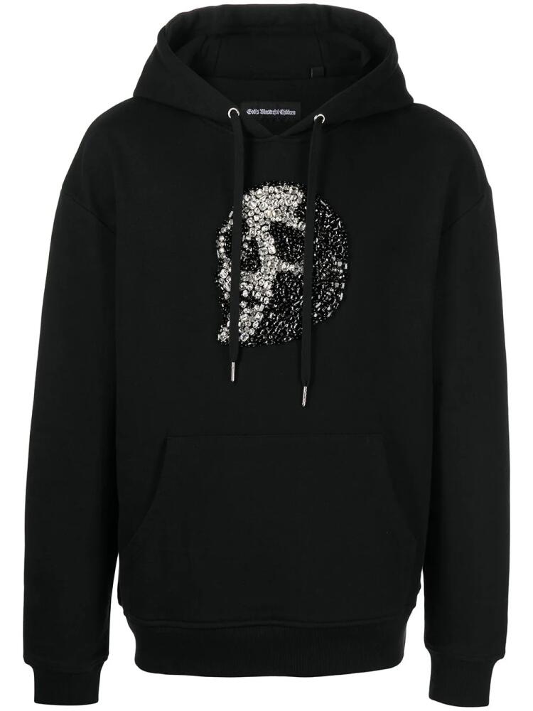 God's Masterful Children crystal-skull drawstring hoodie - Black Cover