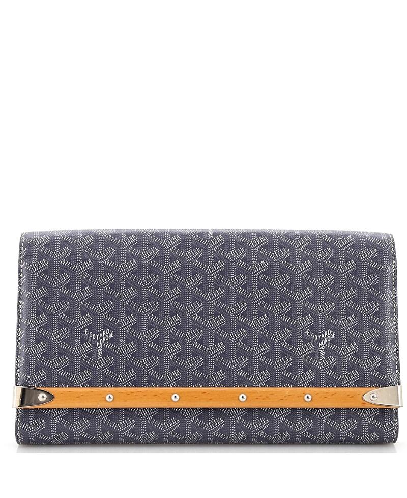 Pre-Owned Goyard Mm Monte Carlo Clutch Coated Canvas Cover