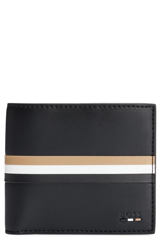 HUGO Ray Faux Leather Bifold Wallet in Black Cover