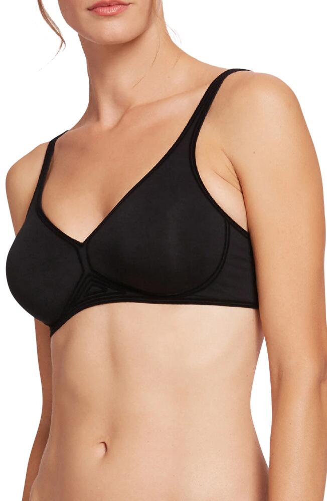 Wolford Cotton Contour 3W Wireless Plunge Bra in Black Cover