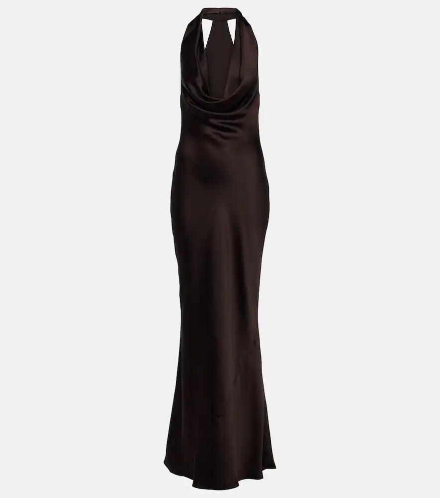 Norma Kamali Draped halterneck gown Cover