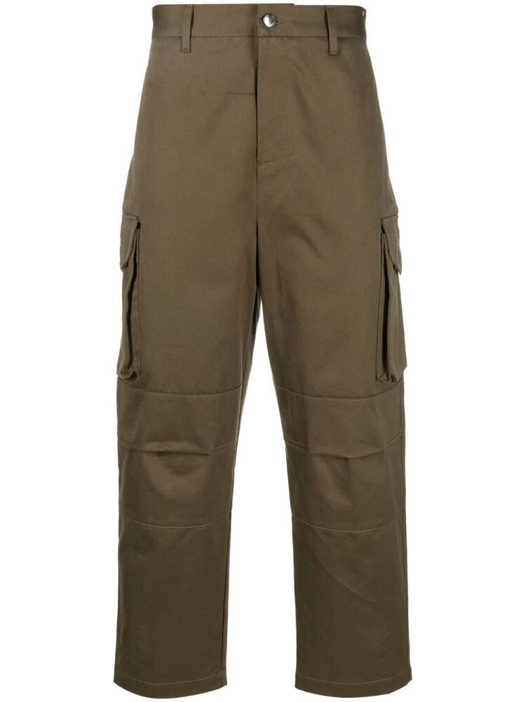 There Was One organic cotton cargo trousers - Green Cover