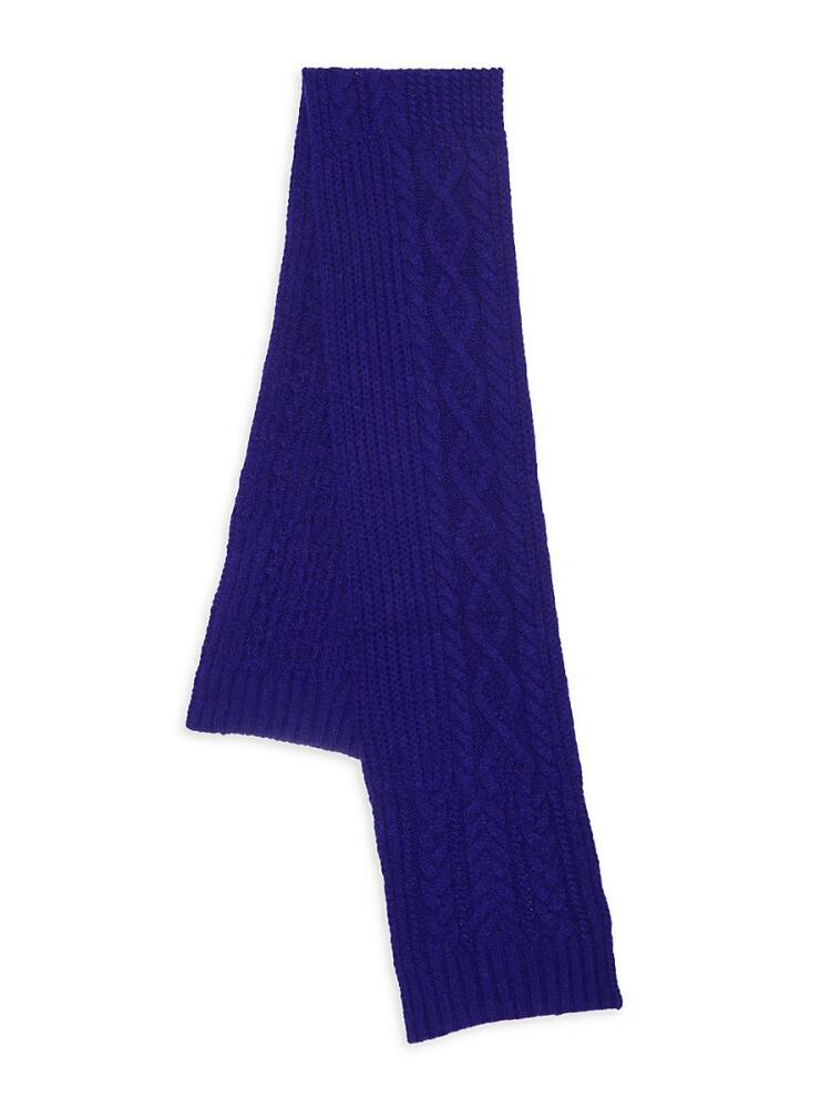 Saks Fifth Avenue Men's Cable Knit Wool-Blend Scarf - Sodalite Cover