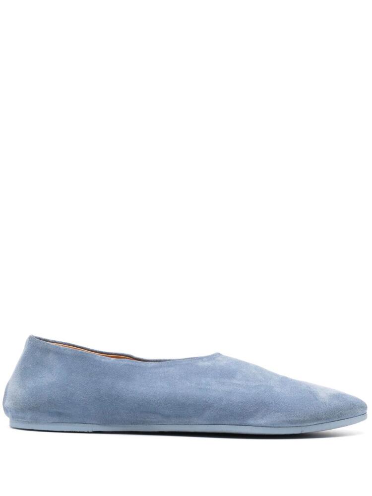 Marsèll almond toe suede loafers - Blue Cover