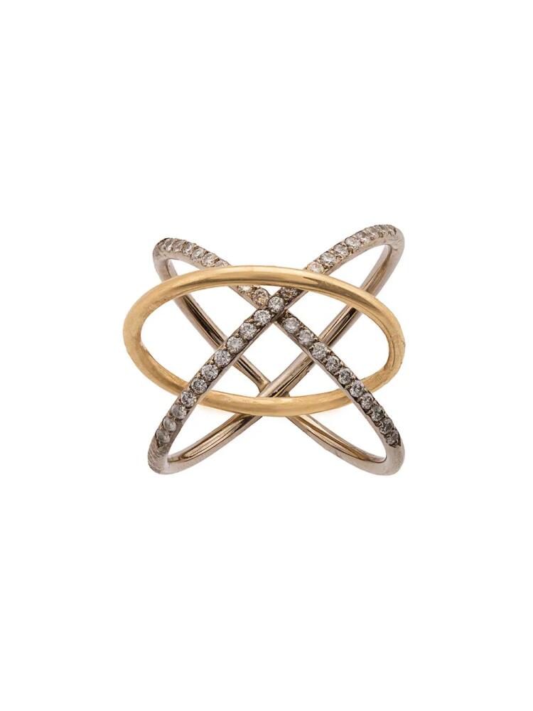 Charlotte Chesnais 18kt yellow gold XO diamond ring Cover