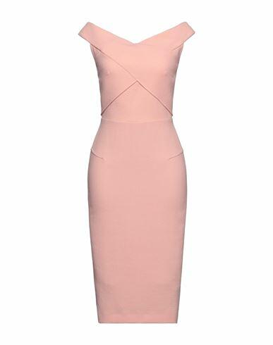 Roland Mouret Woman Midi dress Salmon pink Wool Cover