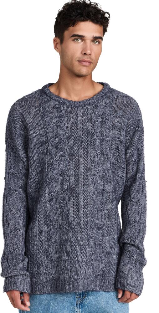 Our Legacy Popover Roundneck Sweater Stormy Blue Zombie Acrylic Cover