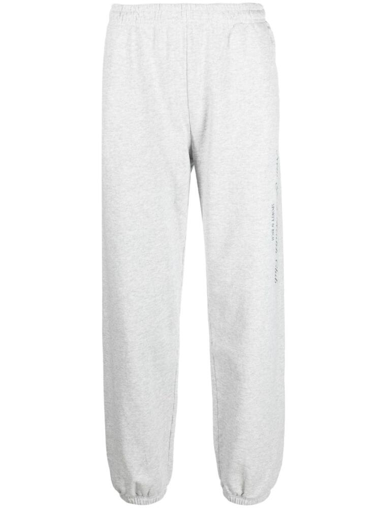 Sporty & Rich logo-print elasticated-waistband track pants - Grey Cover