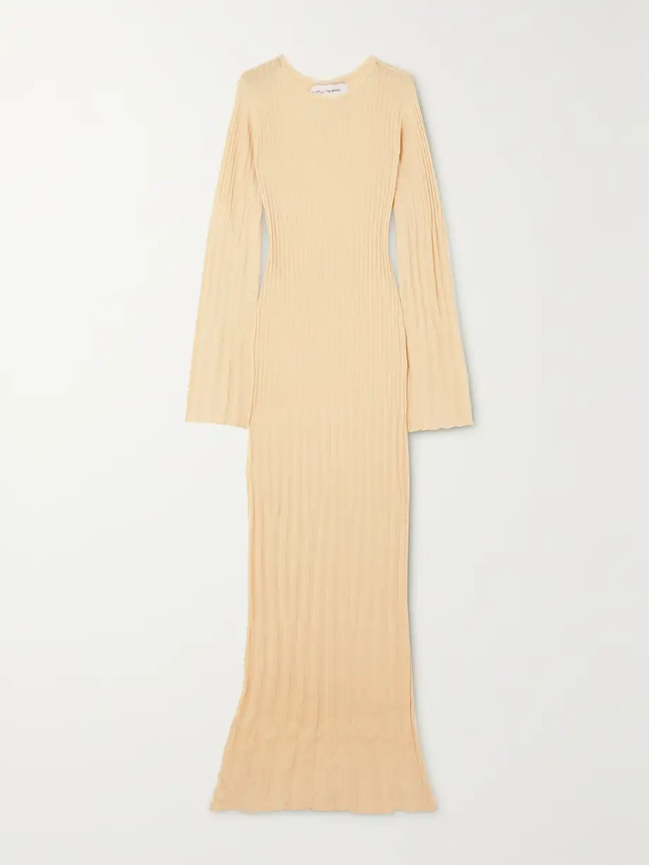 Faithfull - + Net Sustain Serafia Ribbed-knit Maxi Dress - Neutrals Cover