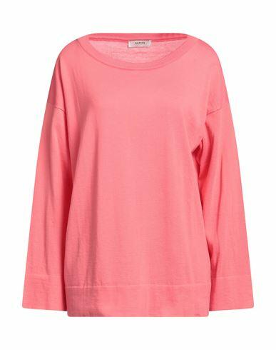 Alpha Studio Woman Sweater Salmon pink Cotton Cover