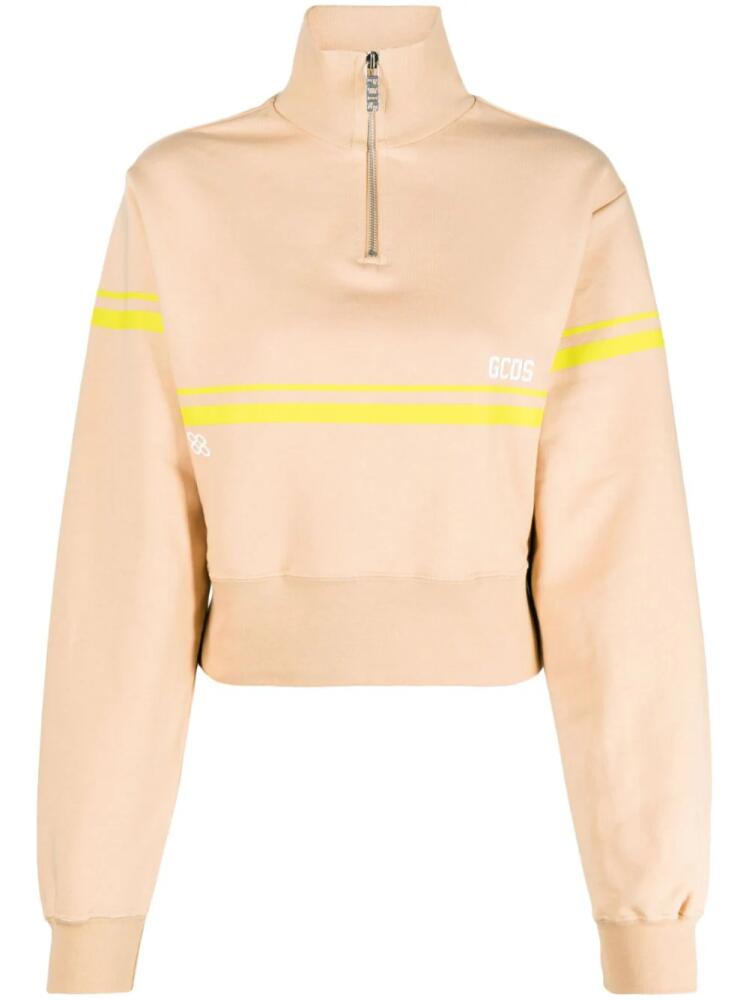 GCDS half-zip sweatshirt - Neutrals Cover