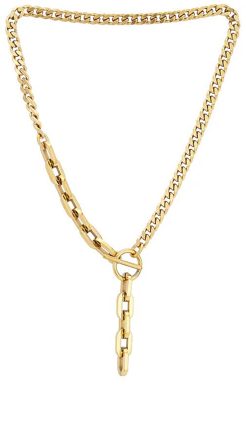 BRACHA York Lariat Necklace in Metallic Gold Cover