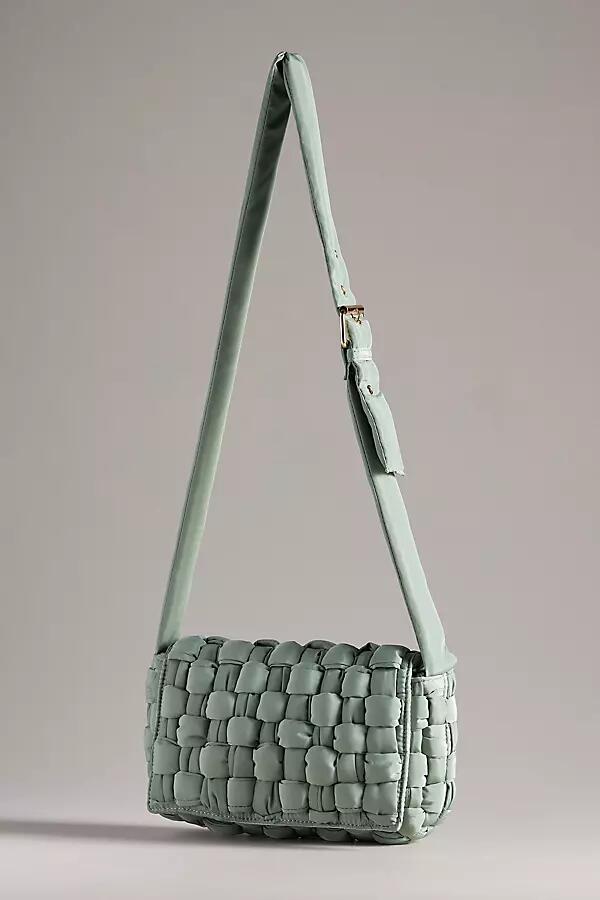 By Anthropologie Puffy Woven Crossbody Bag Cover