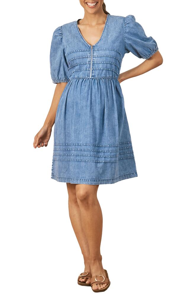 Angel Maternity A-Line Denim Maternity Dress in Blue Cover