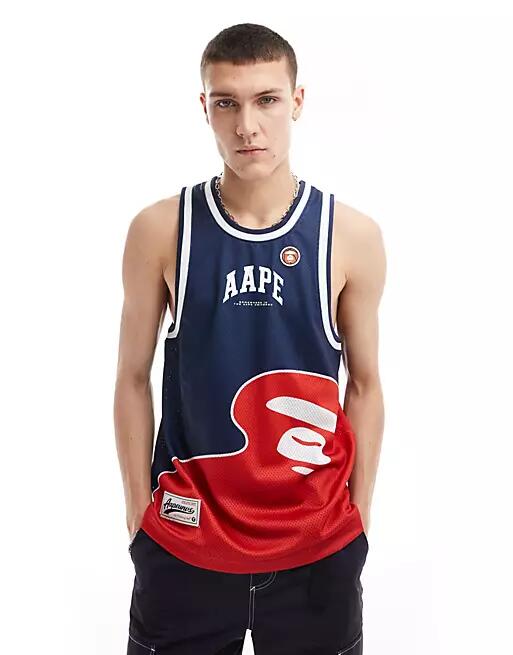 AAPE By A Bathing Ape logo tank in multi Cover