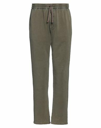 Circolo 1901 Man Pants Military green Cotton, Elastane Cover