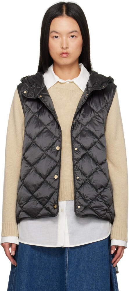 Max Mara Black Trefa Down Vest Cover