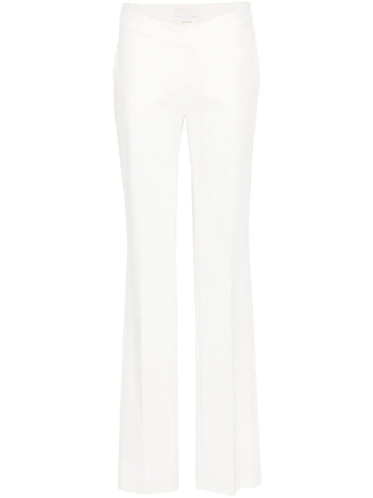 Genny straight cotton-blend trousers - White Cover