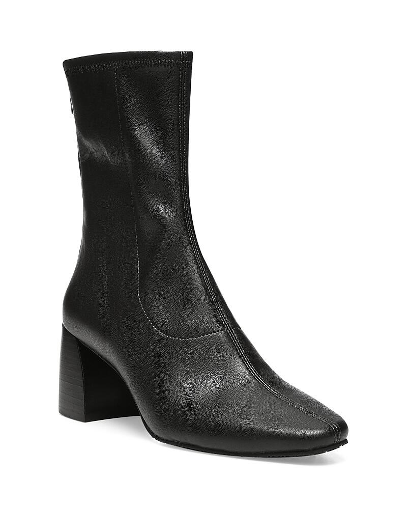 Donald Pliner Women's Stretch Leather Block Heel Booties Cover