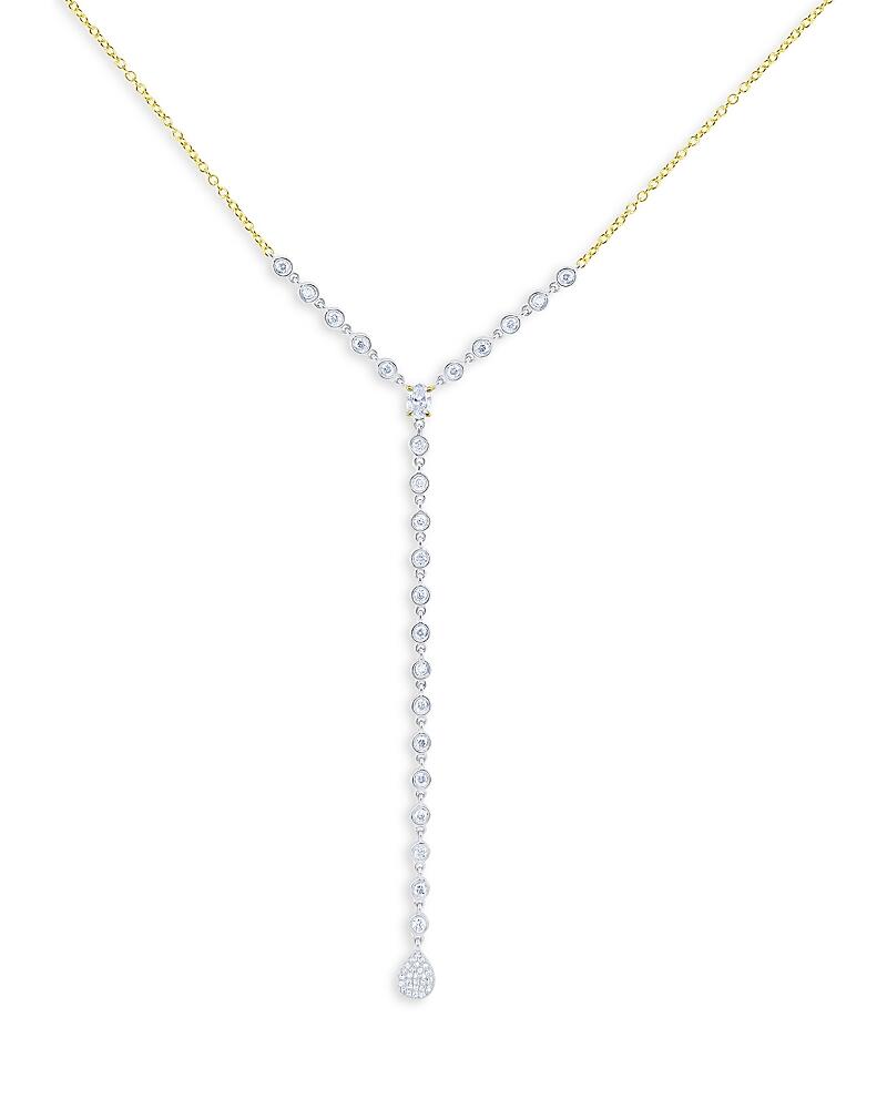 Meira T 14K White & Yellow Gold Diamond Lariat Necklace, 18 Cover