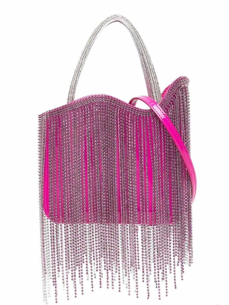 Le Silla mini Ivy crystal fringe bag - Pink Cover