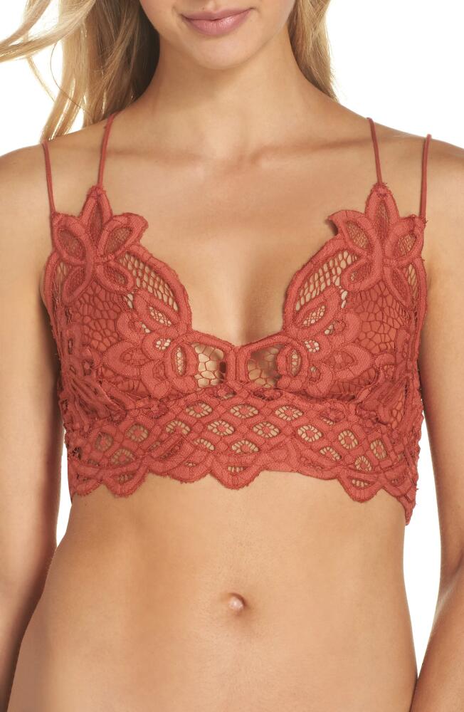 Free People Intimately FP Adella Longline Bralette in Copper Cover